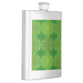 Flasque Fleur de vie - motif de timbre - vert (Droite)