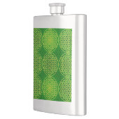 Flasque Fleur de vie - motif de timbre - vert (Gauche)