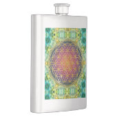 Flasque Fleur de vie - or - fractale 2 (Droite)