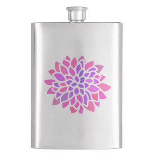 Flasque Fleur Hippie rose Rétro Moderne