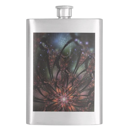 Flasque Fleur imaginaire fractale douce et tendresse (devant)