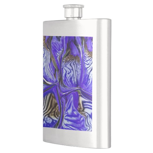 Flasque Fleur Iris Violet (Gauche)