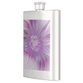Flasque Fleur violette rose Passion Abstrait Art fractal (Gauche)