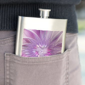 Flasque Fleur violette rose Passion Abstrait Art fractal (En situation)
