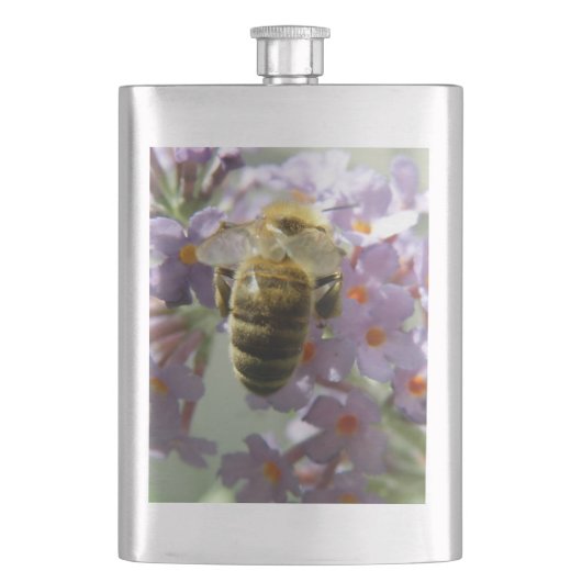 Flasque Fleurs d'abeilles et de bouddleia (devant)
