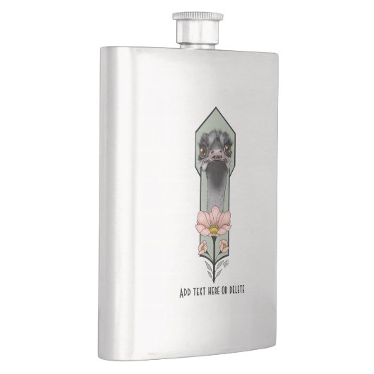 Flasque Fleurs d'autruche Art Déco Vert (Droite)