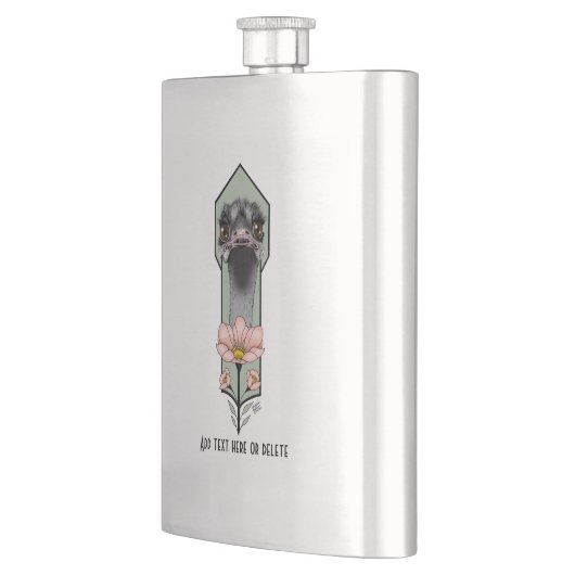 Flasque Fleurs d'autruche Art Déco Vert (Gauche)