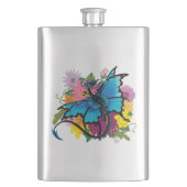 Flasque Fleurs de papillon bleu Dragon (devant)