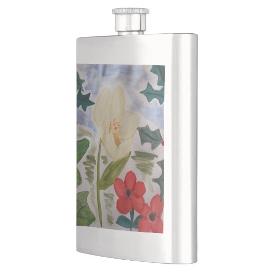 Flasque Fleurs d'hiver & Holly (Gauche)