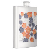 Flasque Fleurs en tissu cousu à la main printemps orange b (Droite)