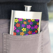 Flasque Fleurs multicolores motif floral (En situation)