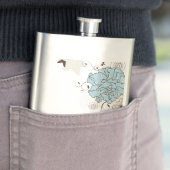 Flasque Fleurs Pastel Fille et Fils (En situation)