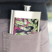 Flasque Fleurs roses, blanches et violettes (En situation)
