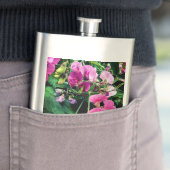 Flasque Fleurs roses et violettes (En situation)