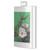 Flasque fleurs sauvages de rose rose en vert. (Gauche)