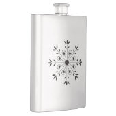 Flasque Flocon de neige moderne élégant Noir (Droite)