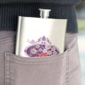 Flasque florales violettes (En situation)