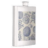 Flasque Flore d'impression florale de fleurs bleues antiqu (Droite)