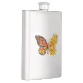 Flasque Flower Butterfly with Yellow California Poppy (Droite)