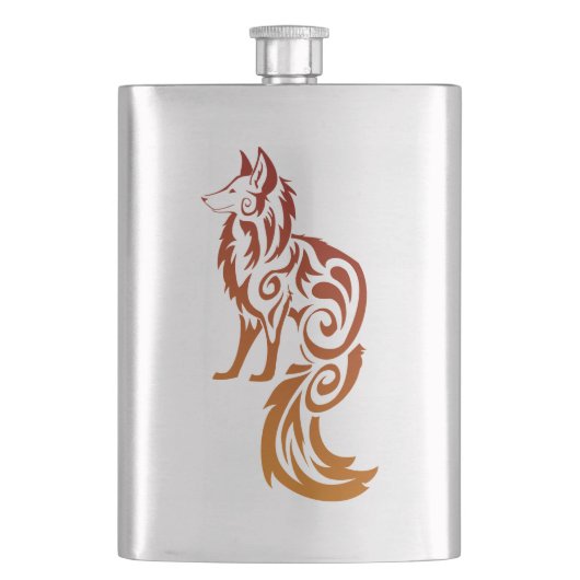 Flasque Fox rouge Kitsune de tribal de Firey (devant)