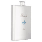 Flasque French Blue Fleur de Lis Santé Mariage Faveur (Droite)