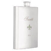 Flasque French Green Fleur de Lis Santé Mariage Faveur (Droite)