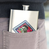 Flasque Frida Kahlo Retro Denim Diamond (En situation)