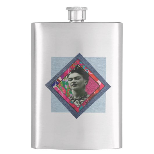 Flasque Frida Kahlo Retro Pink Denim (devant)