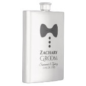 Flasque Fun Black Cravate Tuxedo Groom Silver Flask (Droite)