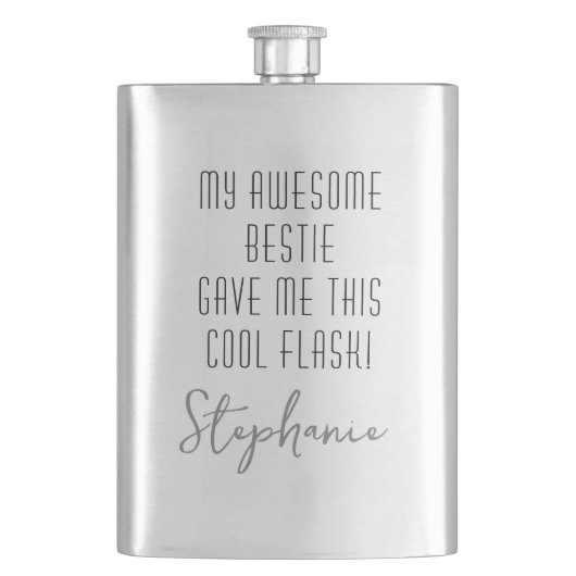 Flasque Funny Personalized from Bestie Cool Modern (devant)