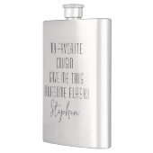 Flasque Funny Personalized from Favorite Cousin Modern (Gauche)