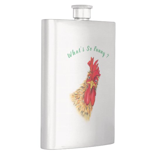Flasque Funny Surprised Curious Rooster - What's So Funny (Droite)