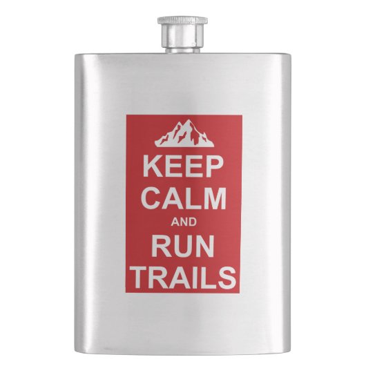Flasque Gardez Le Calme Et Exécutez Des Trails Ultra Coura (devant)