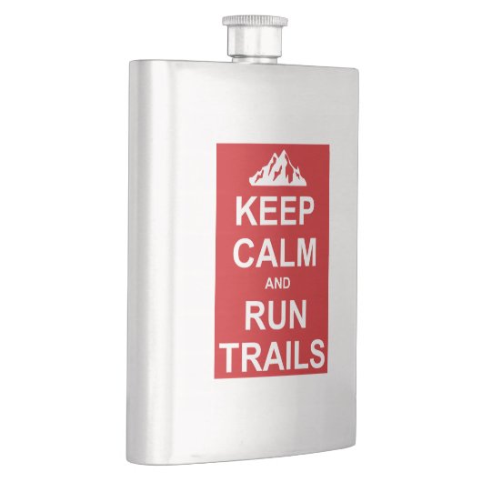 Flasque Gardez Le Calme Et Exécutez Des Trails Ultra Coura (Droite)