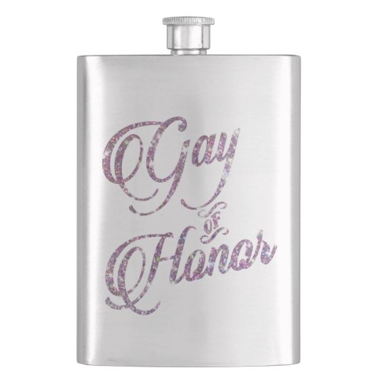 Flasque Gay of Honor | Ombre bleu rose violet (devant)
