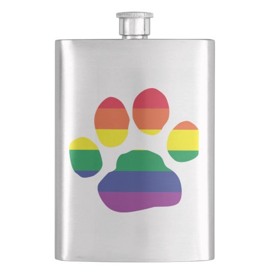 Flasque Gay-Pride-Paw-Print (devant)