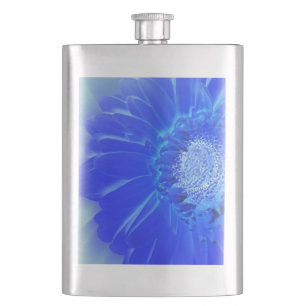 Flasque gerbera bleu électrique