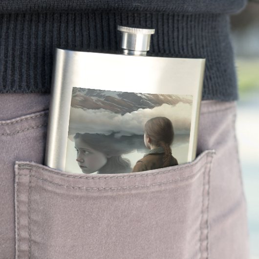 Flasque Girl with clouds (En situation)