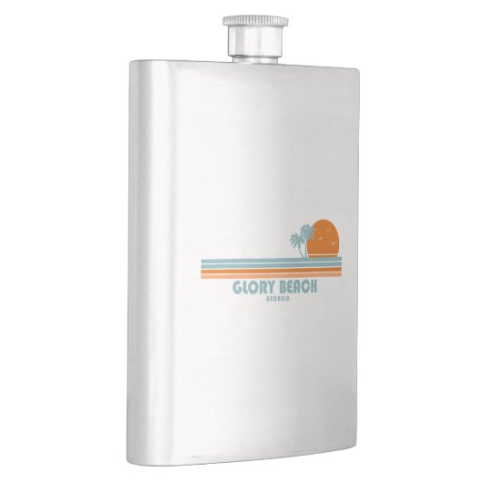 Flasque Glory Beach Georgia Sun Palm Trees (Droite)