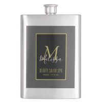 Gold Black Beauty Salon SPA par Melissa Monogram