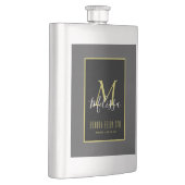 Flasque Gold Black Beauty Salon SPA par Melissa Monogram (Droite)