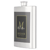 Flasque Gold Black Beauty Salon SPA par Melissa Monogram (Gauche)