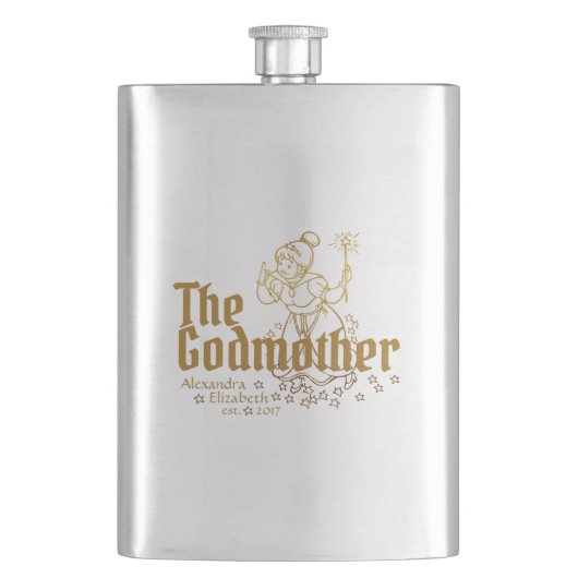 Flasque Gold Fairy Personnalisable The Godmère (devant)