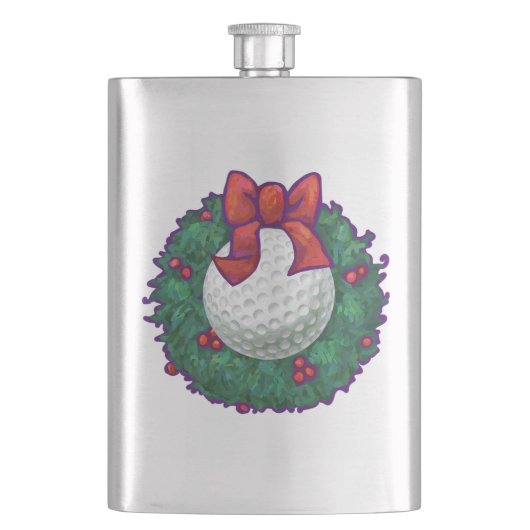 Flasque Golf Ball Christmas Wreath (devant)