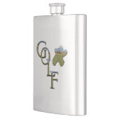 Flasque Golf Logo Et Parcours, Classique Hip Flask (Gauche)