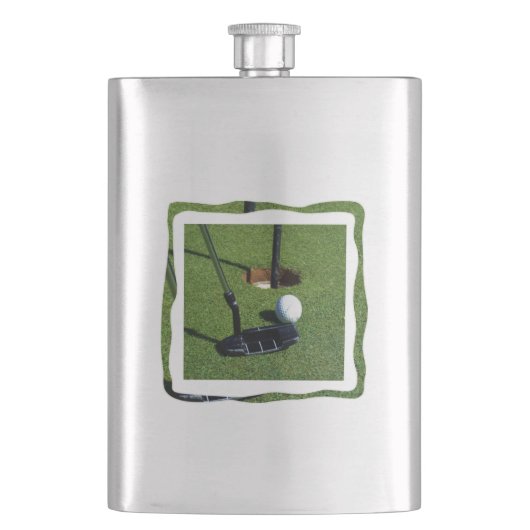 Flasque Golf Putting The Green, Classique Hip Flask (devant)