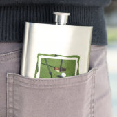 Flasque Golf Putting The Green, Classique Hip Flask (En situation)