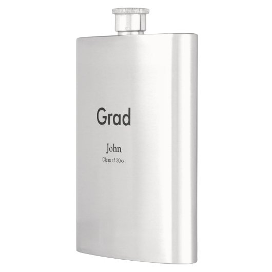 Flasque grand garçon ajouter nom félicitations date année  (Gauche)