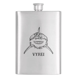 Flasque Grand requin blanc de la tribu noire et blanche