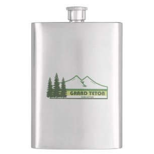 Flasque Grand Teton National Park Green Stripes